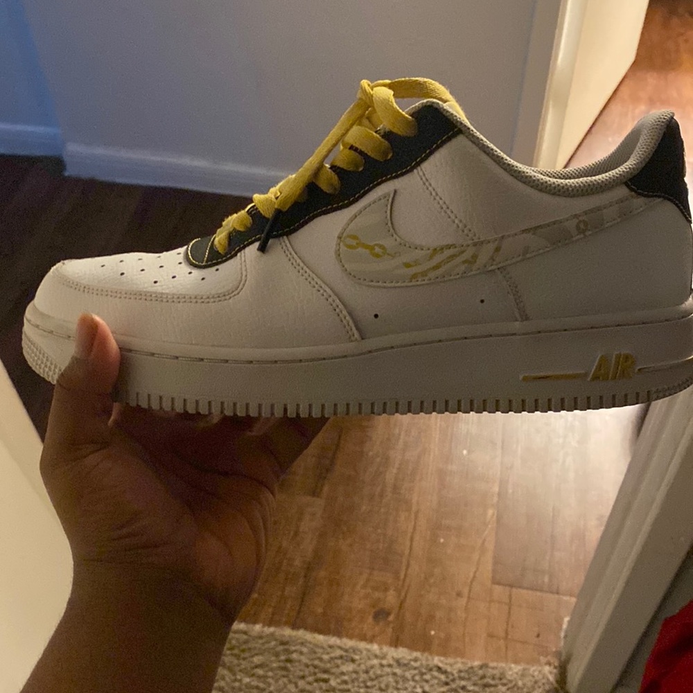 Available Now // Air Force 1 Low With Gold Links and Reflective Zebra Prints